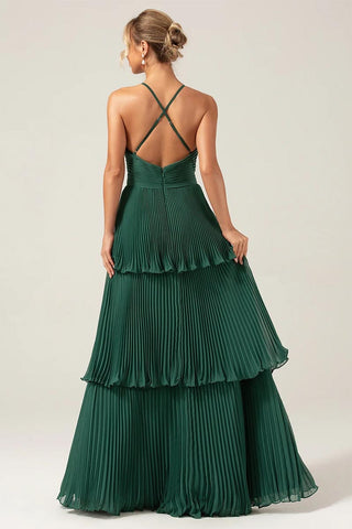 Caterina Pleated Tiered Maxi Dress - By Baano