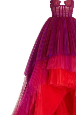 Celebration Time Asymmetrical Strapless Maxi Dress - By Baano