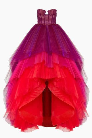 Celebration Time Asymmetrical Strapless Maxi Dress - By Baano