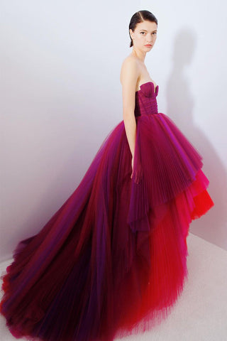 Celebration Time Asymmetrical Strapless Maxi Dress - By Baano