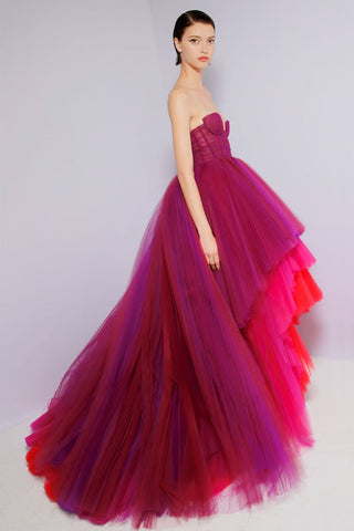 Celebration Time Asymmetrical Strapless Maxi Dress - By Baano