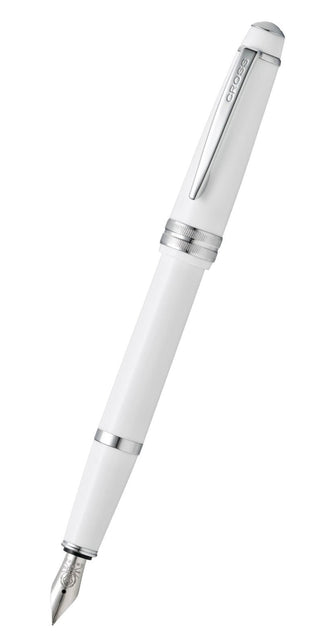 Bailey Light™ Polished White Resin Fine Nib Fountain Pen - By Baano