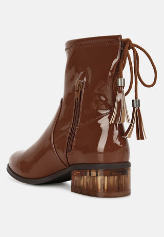 Cheer Leader Tassels Detail Ankle Boots