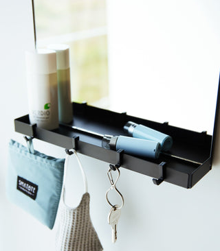Magnetic Mirror with Storage Rack - Glass - By Baano
