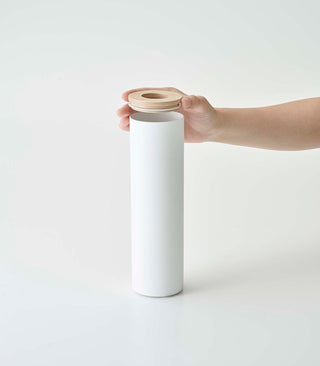 Round Tissue Case - Steel + Wood - By Baano