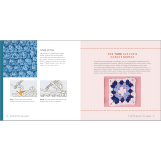 Crochet for Beginners: A Stitch Dictionary with Step-by-Step Illustrations and 10 Easy Projects (Spiral Bound) Lay it Flat Publishing Group