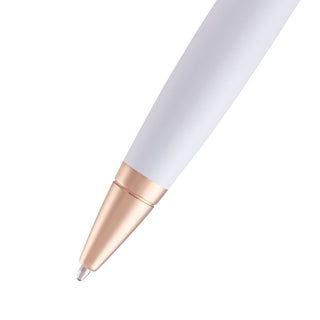 Calais™ Pearlescent White Lacquer Ballpoint Pen - By Baano