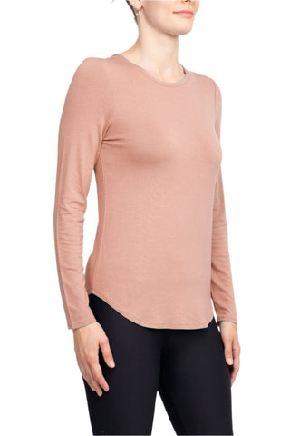 Cupio Crew Neck Long Sleeve Solid Knit Top - Glamourous Grace