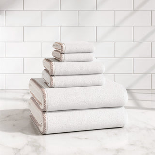 Cotton Border-Stitched 6-Piece Towel Set - Valery Collection Great Bay Home