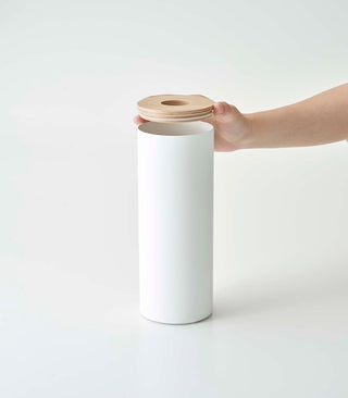 Round Tissue Case - Steel + Wood - By Baano