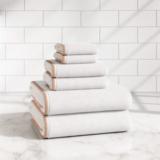 Cotton Border-Stitched 6-Piece Towel Set - Valery Collection Great Bay Home