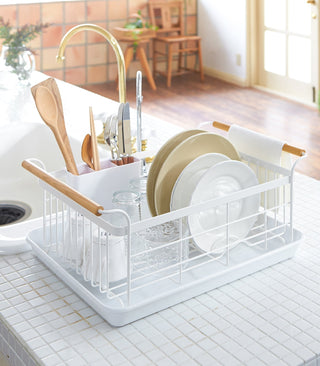 Dish Rack - Steel + Wood Yamazaki Home
