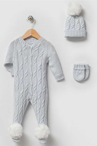 Daniel Blue Newborn Knit Coming Home Set (5 pcs) - By Baano