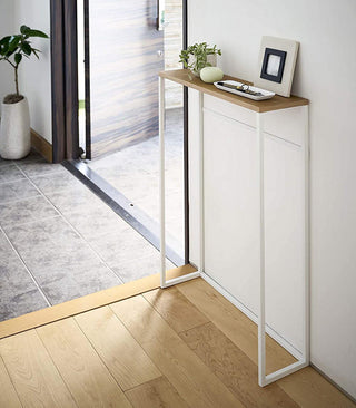 Narrow Entryway Console Table (32" H) - Steel - By Baano