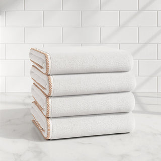 Cotton Border-Stitched 6-Piece Towel Set - Valery Collection Great Bay Home