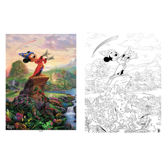 Disney Dreams Collection Thomas Kinkade Studios Coloring Book (Spiral Bound) - By Baano