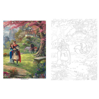Disney Dreams Collection Thomas Kinkade Studios Disney Princess Coloring Book (Spiral Bound) - By Baano