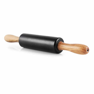 Dolce Black Marble Wood Rolling Pin INOX Artisans