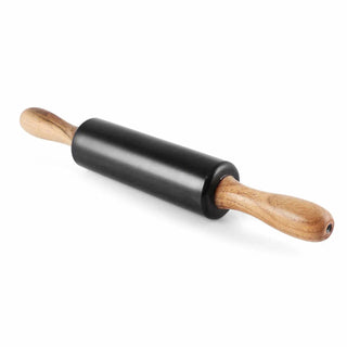 Dolce Black Marble Wood Rolling Pin INOX Artisans