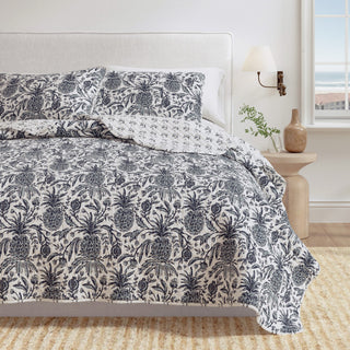 Coastal Printed Cotton Quilt Set - Bernice Collection Great Bay Home