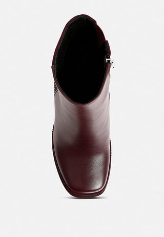 Dryday Diamante Zip Up Block Heel Boots