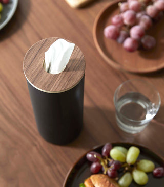 Round Tissue Case - Steel + Wood - By Baano