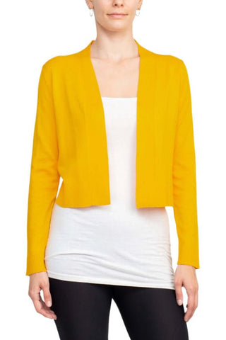 Eclectic Studio Open Front Long Sleeve Cropped Rayon Bolero - Glamourous Grace