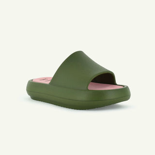 ST. TROPEZ: PLATFORM SLIDE - OLIVE - By Baano