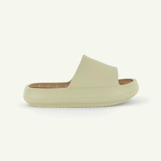 ST. TROPEZ: PLATFORM SLIDE - TAN - By Baano