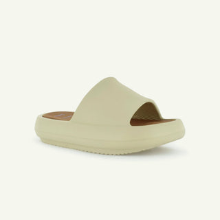 ST. TROPEZ: PLATFORM SLIDE - TAN - By Baano