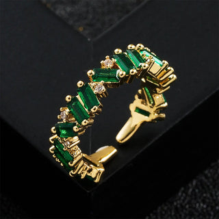 EMERALD BAGUETTE RING (ADJUSTABLE)