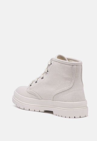 emilia canvas lace-up boots