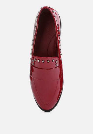 Emilia Patent Stud Penny Loafers