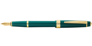 Bailey Light™ Polished Green Resin and Gold Tone Fine Nib Fountain Pen - By Baano