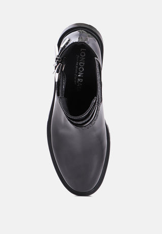 erner adjustable cut-out buckle boots