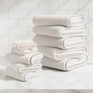 Cotton Border-Stitched 6-Piece Towel Set - Valery Collection Great Bay Home