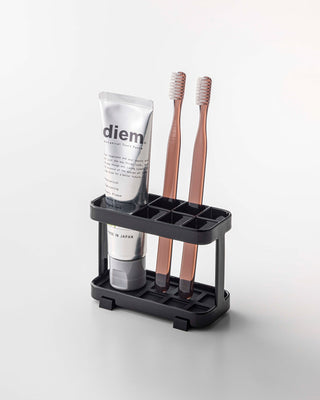 Toothbrush + Toothpaste Stand - Steel - By Baano