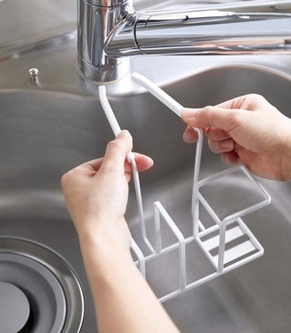 Faucet-Hanging Sponge & Brush Holder - Steel - By Baano