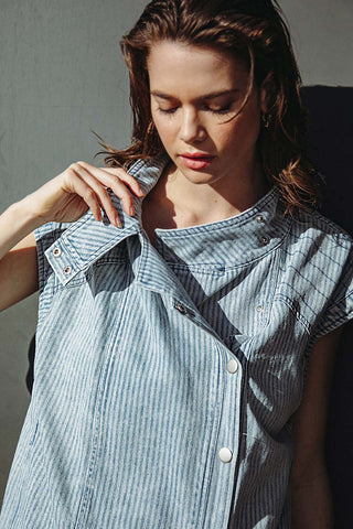 LATE SUMMER NIGHTS DENIM VEST - By Baano