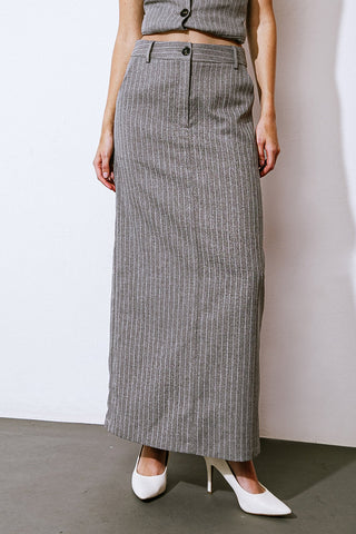 GET TO THE POINT WOVEN MIDI SKIRT - By Baano
