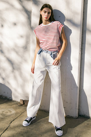 CLAIM TO FAME DENIM TWILL PANTS - By Baano