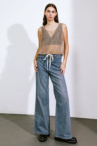 SHE'S A SWEET TALKER DENIM PANTS - By Baano