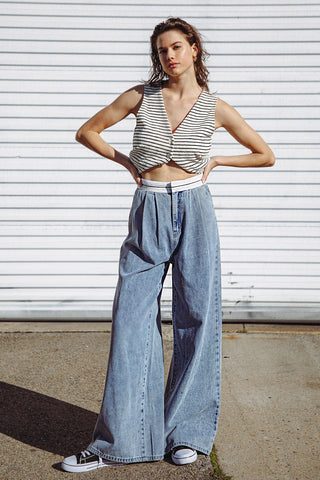 FOREVER WONDERING DENIM PANTS - By Baano