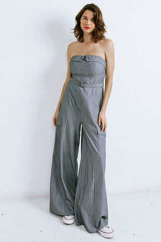 WISHFUL THINKING WOVEN JUMPSUIT - By Baano
