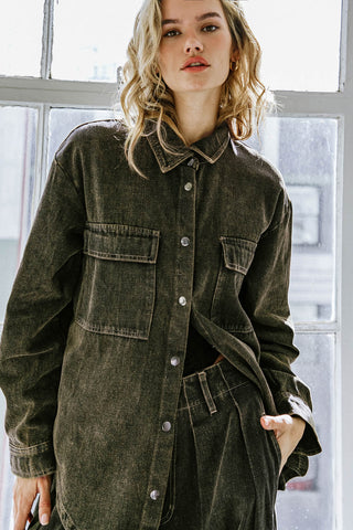 STUCK IN YOUR WAYS DENIM TOP - By Baano