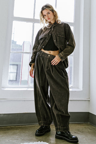 STUCK IN YOUR WAYS DENIM TOP - By Baano