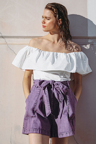 TIME FOR SOMETHING WOVEN TOP - By Baano