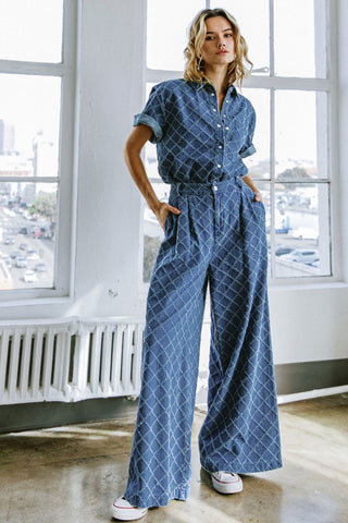 IT'S A SECRET DENIM TOP - By Baano