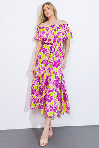 I'M IN CHARGE WOVEN MIDI DRESS - By Baano