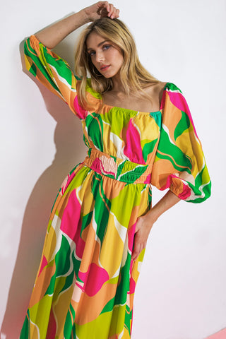 A SECOND THOUGHT WOVEN MIDI DRESS - By Baano